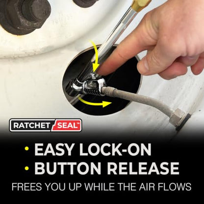 SKÖG Chuck Mates Reach360 7-inch Extension for Tire Inflators, Open-Flow, - size: 1 Pack, style: Designed For Dually Tires Reach360