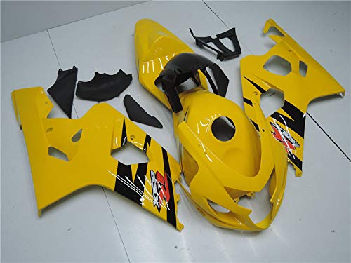 YTL Yellow Black Full Fairing Fit for Suzuki 2004-2005 GSXR 600/750 - color: 009 Yellow Black