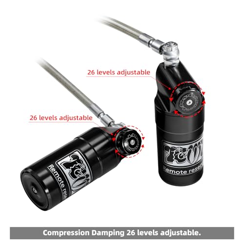 TCT-MOTORPARTS Remote Reservoir Suspension Fit For Harley Touring 2014-2025 - color: Remote Reservoir Suspension Set #2