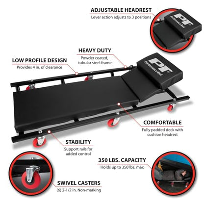 Performance Tool W85005 40 in. 6-Caster Rolling Shop Creeper