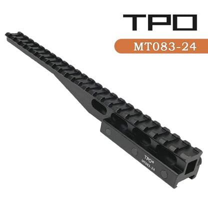 24-Slot Picatinny Rail Riser Mount (1"/0.83"/0.5" Height), 10" Length Flat Top Mount Adapter and Optics Riser Mount - style: Medium - 0.83"