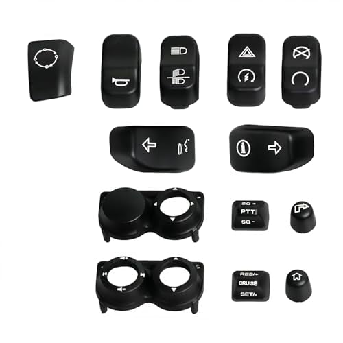 Plastic Motorcycle Switch Housing Button Caps Hand Control Switch Buttom Covers Fit for Harley Touring Electra Glide Street Glide Road King Ultra Limited FLHT FLHX FLHR 2014-2023