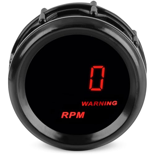Car Tachometer Tacho Gauge 0-9999 RPM Gauge Meter Kit 2inch 52mm - size: Tachometer Tacho Gauge