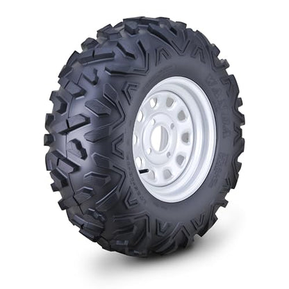 WANDA ATV Tire and Wheel Set 25x8-12 25x10-12 on 4x110mm PCD 5+2 Silver Rim - size: 4x110mm 5+2 wheel