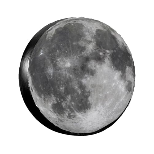 Full Moon Astronomy Spare Tire Cover Weatherproof Waterproof Wheel Tire Cover UV Sun Protection Wheel Tire Protector Tyre Cover Universal Fit for Truck Off-Road Vehicle Trailer RV SUV 15 Inch - color: Moon, size: 15" for tire diameter 27.6"-29.5"