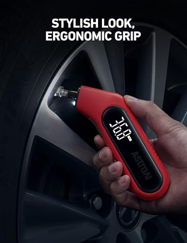 AstroAI Digital Tire Pressure Gauge 3-300PSI for Car, RV, Truck, Bikes - color: Red, size: 1 Pack