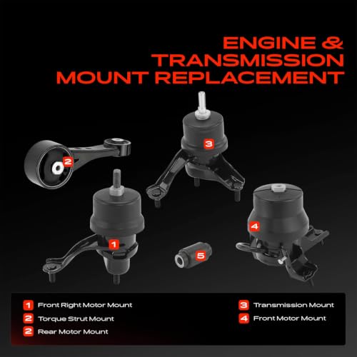 A-Premium Engine Motor and Transmission Mount Kit, with Torque Strut Mount