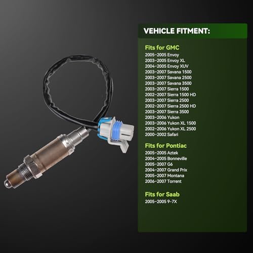 Oxygen Sensor 15895 O2 Sensor Compatible with Chevrolet Tahoe Suburban Silverado Express Malibu, Cadillac DeVille Eldorado Seville, GMC Yukon Sierra Savana, Pontiac G6