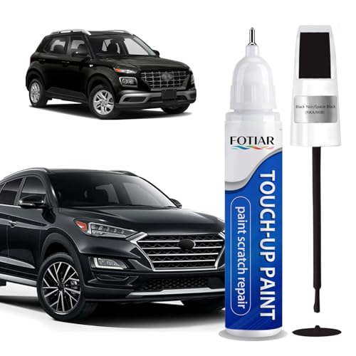 Touch Up Paint for Hyundai Black Noir/Space Black NKA/MJB Paint Code - color: Black Noir/Space Black (NKA/MJB)