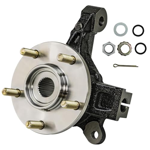 Detroit Axle - Front Left Steering Knuckle and Wheel Hub Bearing CV Axle - size: 2UX47814/Pair