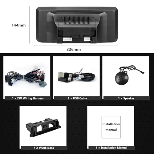 12.3" Linux CarPlay Screen for Mercedes-Benz C W205 NTG5.0 - style: C NTG5.0