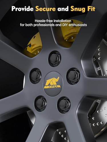MIKKUPPA 7/16-20 Wheel Lug Nuts, Replacement for Chevy Aftermarkt Wheel - color: Black, size: 7/16-20
