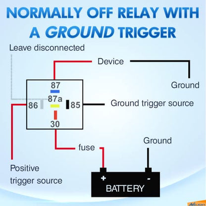 Nilight 5 Pack Waterproof Relay and Socket Harness 40/30 AMP - color: 30A-5PC