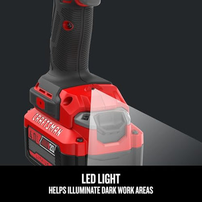 CRAFTSMAN V20 Cordless Impact Wrench, 1/2 inch, Bare Tool Only (CMCF900B) - style: Impact Wrench Only