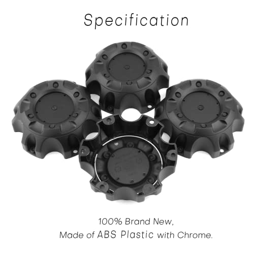 Wheel Center Caps for Fuel Off-Road Wheels 1001-58 1001-58C Center Hubcaps Cover Replacement 4PCS - size: OD 5.57in