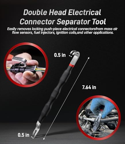 7PCS Electrical Disconnect Pliers & Fuel Line Disconnect Tool Set, Automotive Electrical Terminal Connector Separator Removal Tool Kit for Car Wiring & Fuel Line Connector Pliers - size: 7 PCS