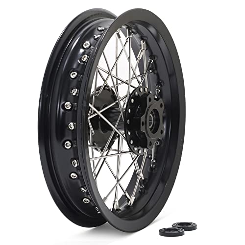 TOFR 12"x2.15" Rear Wheel Rim Spoke Hub for Surron SUR-RON Light Bee X LBX - color: Black, size: 12" Rear