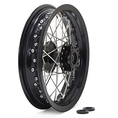 TOFR CNC 12"x2.15" Rear Wheel Rim Hub for Sur-ron Surron Light Bee X LBX - color: Black, size: 12" Rear