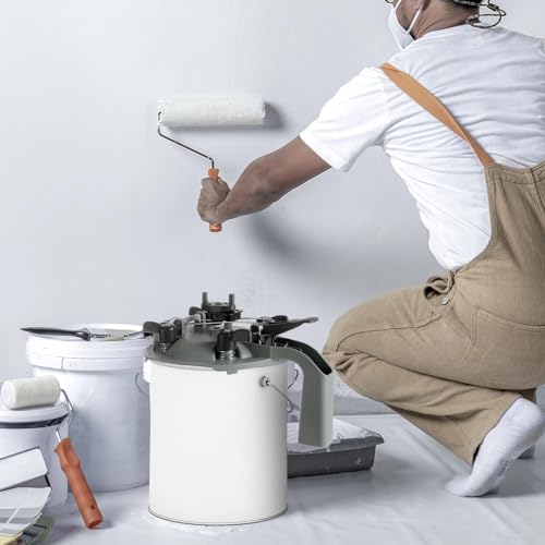 STARVAST 2PCS 4L/1Gallon Paint Mixing Mate Lids Kit, Paint Can Lid Paint Stir Lids with Pour Spout, Universal Paint Lid KIT Stir, Better Sealing Effect, for Stirring, Storing and Pouring