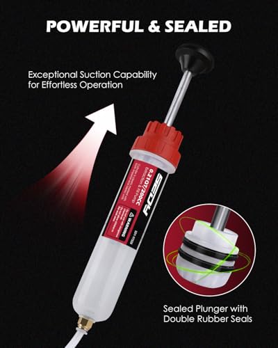 SEDY Fluid Extractor - 200cc Multi-Purpose Syringe, Oil Suction Pump, Manual Extraction and Filling Pump, Automotive Oil Syringe - style: 200CC