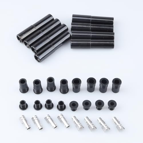 AC PERFORMANCE Straight Ceramic Spark Plug Boot Kit Black 8PCS - color: Black, size: Straight - 8PCS