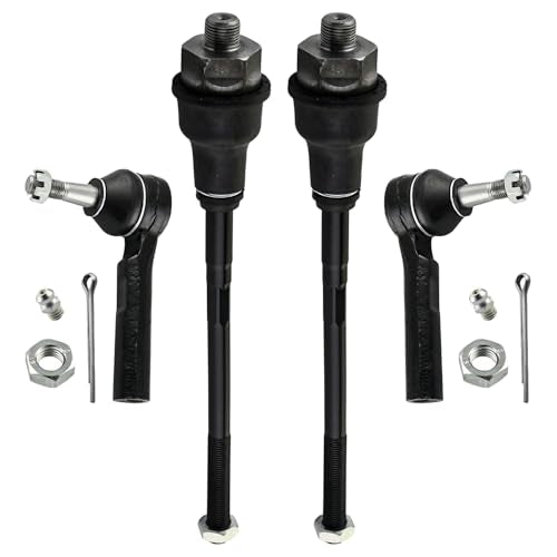 4 PCS Front Inner & Outer Tie Rod Ends Kit Fit for Chevy Silverado/GMC Sierra 1500 2500/Chevrolet Tahoe Suburban Avalanche/GMC Yukon XL/Cadillac Escalade ESV EXT, Replacement ES3488 ES3493 - size: ES3488-3493X2