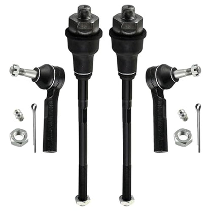 4 PCS Front Inner & Outer Tie Rod Ends Kit Fit for Chevy Silverado/GMC Sierra 1500 2500/Chevrolet Tahoe Suburban Avalanche/GMC Yukon XL/Cadillac Escalade ESV EXT, Replacement ES3488 ES3493 - size: ES3488-3493X2