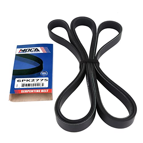 MOCA 6PK2775 EPDM Serpentine Belt Fits 2006-2011 for Chevrolet Impala 3.5L