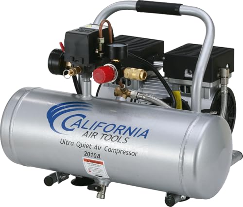 California Air Tools 2010A 1.0 HP Ultra Quiet and Oil-Free Air Compressor, 2 Gallon Aluminum Tank, 60 dBA Noise Level, Silver - style: Aluminum Tank