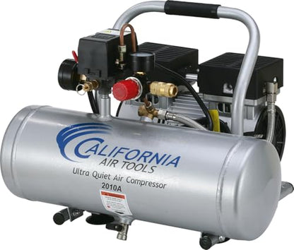 California Air Tools 2010A 1.0 HP Ultra Quiet and Oil-Free Air Compressor, 2 Gallon Aluminum Tank, 60 dBA Noise Level, Silver - style: Aluminum Tank