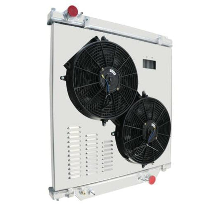 Radiator for 2003-2007 Ford Excursion F250 F350 F450 Super Duty Pickup Truck 6.0L Powerstroke V8 Diesel, 3 Row Full Aluminium Radiator + 2 x 14 Inch Fans + Shroud + Relay Kit - size: 3-Row Radiator Fan Relay Kit