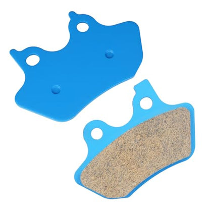 Ceramic Brake Pads Front and Rear for Harley Davidson FLHTCU-I Electra Glide Ultra Classic 2000-2007 and more, Replacement Disc Brake Pad Kit - color: blue
