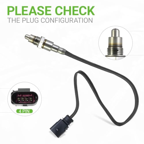 O2 Oxygen Sensor 06K906262E Heated Compatible with Audi A8 Quattro 2015-2016 & Volkswagen Beetle 2014-2019, Compatible with Jetta 2013-2018, Passat 2014-2022, Downstream # 07P906265G, 16052, 234-4935 - size: 234-4935