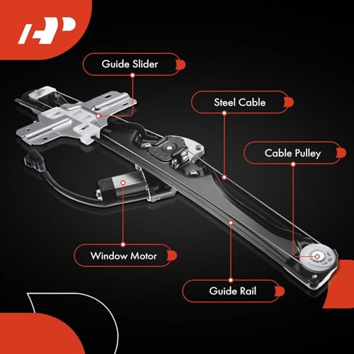 A-Premium Front Driver Side Power Window Regulator with Motor (2-Pin)