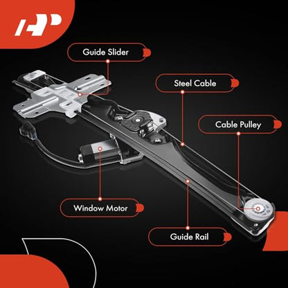 A-Premium Front Driver Side Power Window Regulator with Motor (2-Pin)