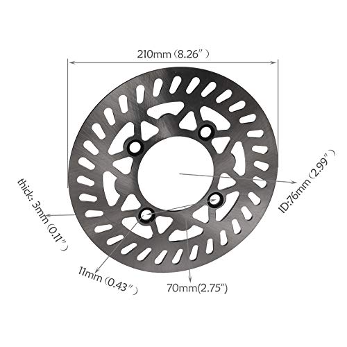 60/100-14 Front Tire Rim Wheel With 12mm Bearing & 210mm Front Brake Disc Rotor for Dirt Pit Trail Bike