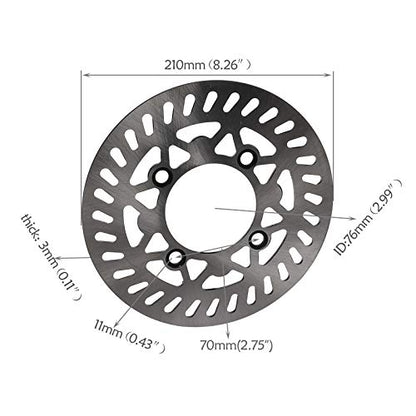 60/100-14 Front Tire Rim Wheel With 12mm Bearing & 210mm Front Brake Disc Rotor for Dirt Pit Trail Bike