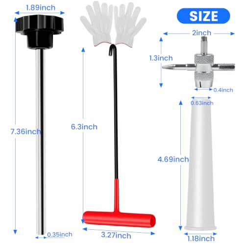 45PCS Tire Valve Stem Tool Kit – Replace Valve Stems Without Removing Tire, Complete Valve Core Removal Tool Set with TR412 TR413 TR414 for Car Motorcycle ATV Truck