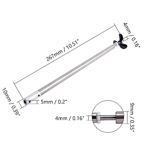 Fielect Drive Shaft w Propeller and Universal Joint for RC Boat, L250mm Shaft, L200mm Sleeve, D36mm Propeller, Fit for 5mm Motor Shaft - color: 5.00mm 25cm 20cm