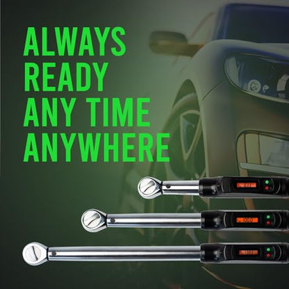eTORK 3/8" Digital Torque Wrench, 10-100 ft-lb Electronic Torque Tool - size: 3/8-Inch, style: 10-100 ft.-lb
