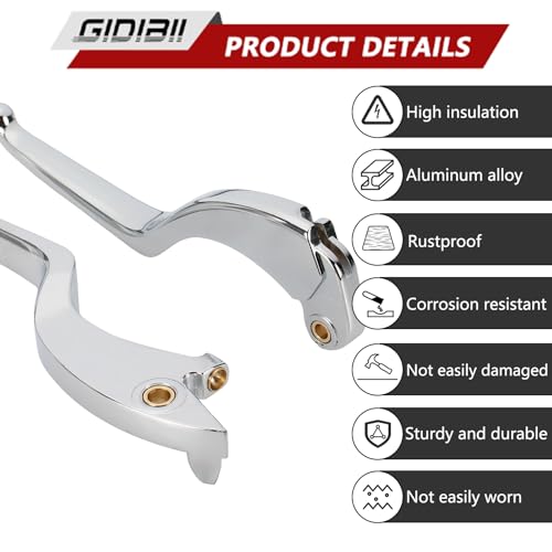 Brake Clutch Lever Set Compatible with Indian Scout - color: Silver（Style 2）