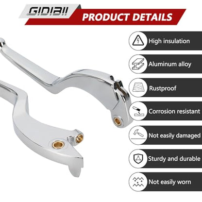 Brake Clutch Lever Set Compatible with Indian Scout - color: Silver（Style 2）