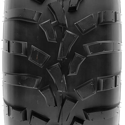 Pair of 2 SunF 25x11-12 AT-XC ATV/UTV Off-Road Tires, 6PR, Directional Knobby Tread | A010 - size: 25x11-12