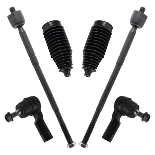 TRQ Front Steering Kit Steering Rack & Pinion Bellow Tie Rod - style: PSA29059