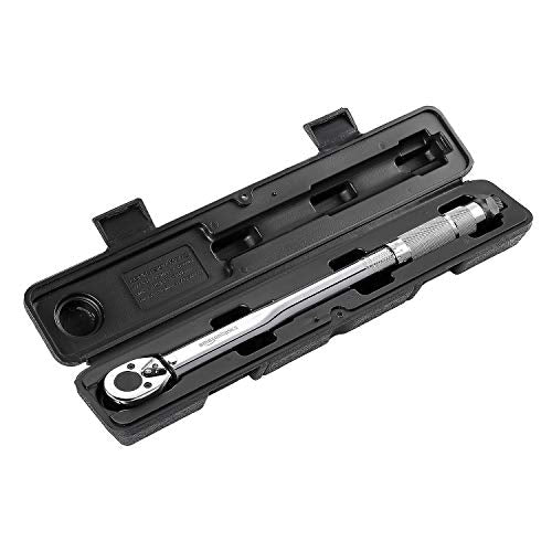 Amazon Basics 3/8-inch Drive Click Torque Wrench Ratchet, 15-80 ft.-lb, 20.4-108.5 Nm - size: 3/8-Inch, style: 15-80 ft.-lb