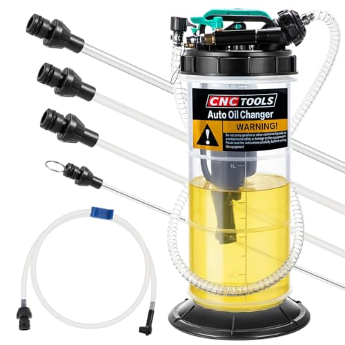 Estune 5.3L/1.4 Gallon Fluid Extractor Pump with 5 Pcs Brake Bleeding Hose - size: 1.4 Gallon/5.3 L