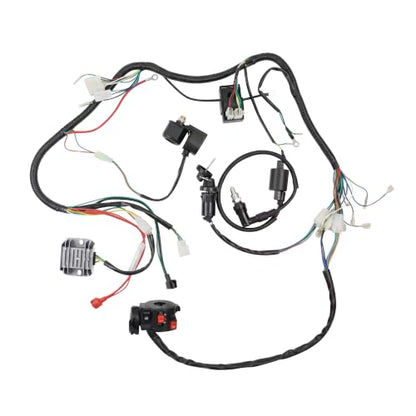 PRO BAT Chinese ATV Electric Wiring Harness AC 6-Pin CDI 4-Wire Rectifier - color: O Spark Plug/Ignition Coil & S Regulator