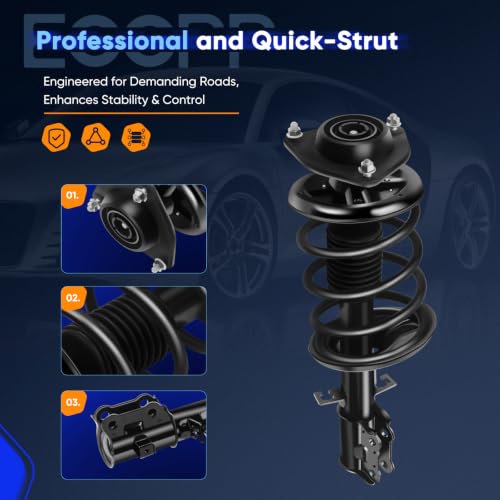 ECCPP Front Struts Spring Assembly Fit for 2004-2009 for Kia Spectra - size: 172302 172301
