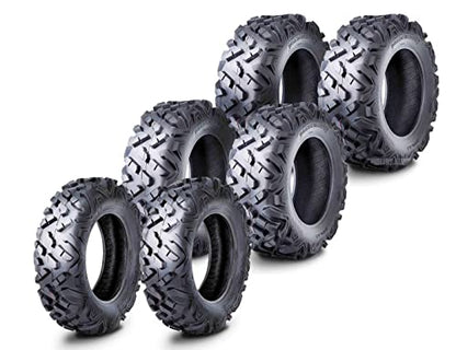 ROADGUIDER Set6 ATV UTV Tires (2) 26x8-14 & (4) 26x10-14 6PR for 6 wheelers - size: 26x8-14 & 26x10-14 S6