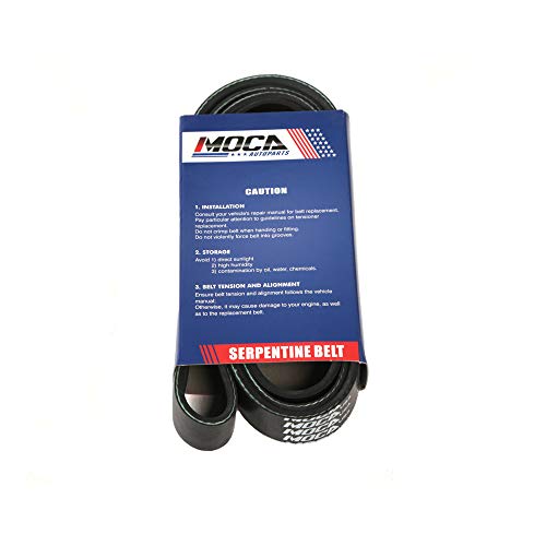 MOCA 7PK1662 EPDM Serpentine Belt Fit 2006 for Acura CSX & 2002 2003 2004 2005 for Honda Civic 2.0L l4 - size: 7PK1662